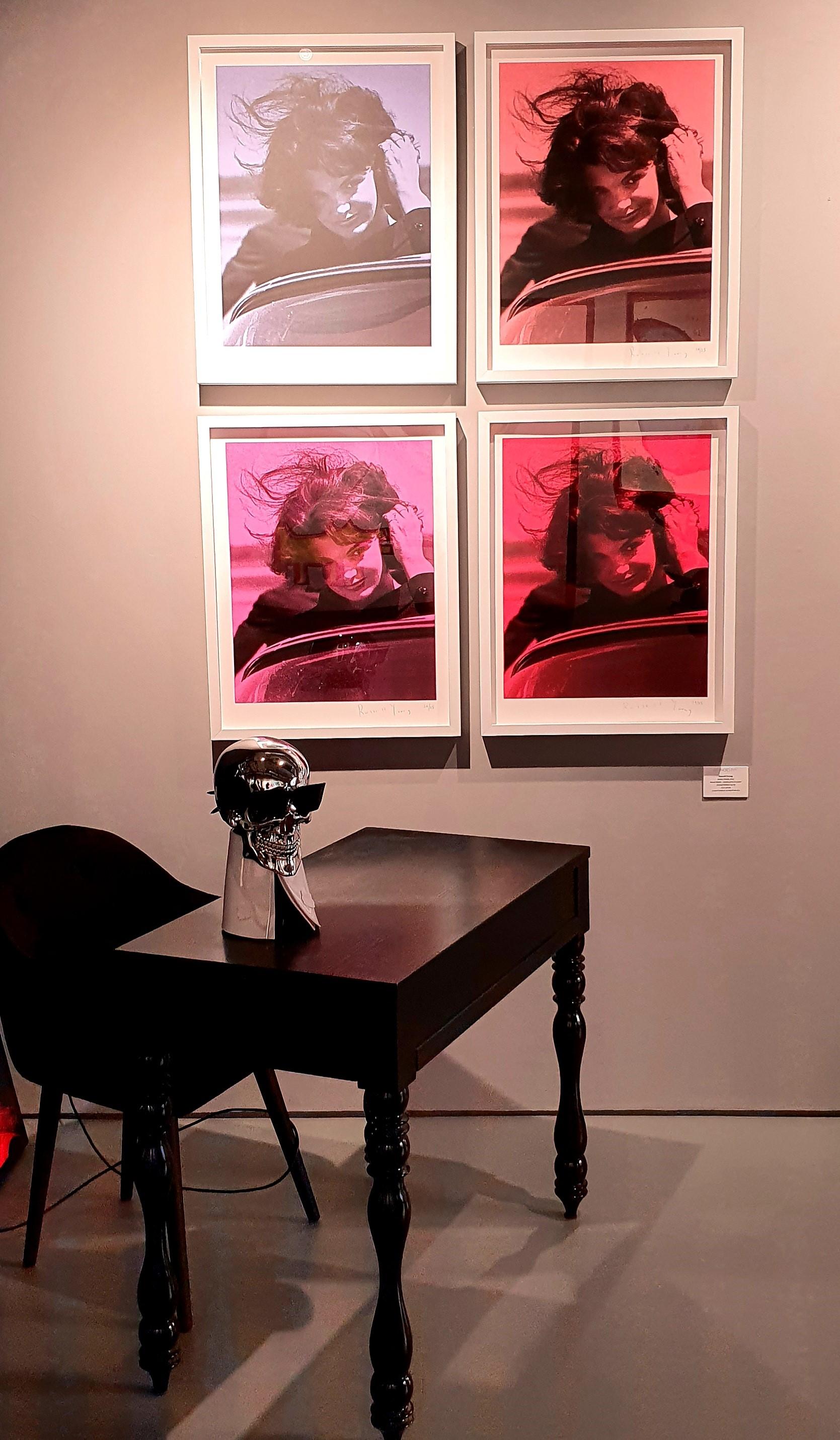 Set of 4 artworks , Limited ediiton number 24 on 25 .numbered and signed on each print - Total size 155 x 120 cm
White wood frame and glass
About the artist :
Russell Young is a American-British Pop artist known for his large-scale silkscreen