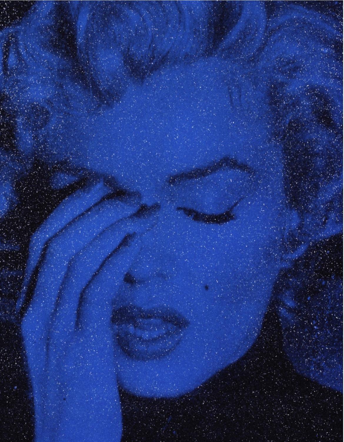 MARILYN CRYING CALIFORNIA - Half Moon Blue - Photograph by Russell Young