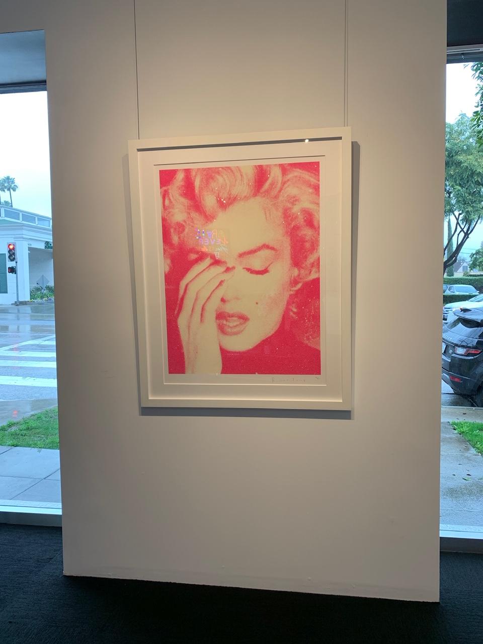 Marilyn Crying, Suicide Pink on Paper 1