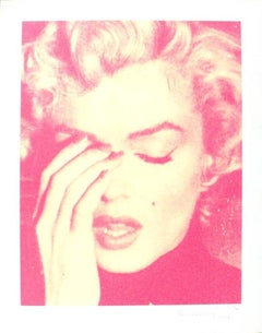 Marilyn Crying, Suicide Pink on Paper