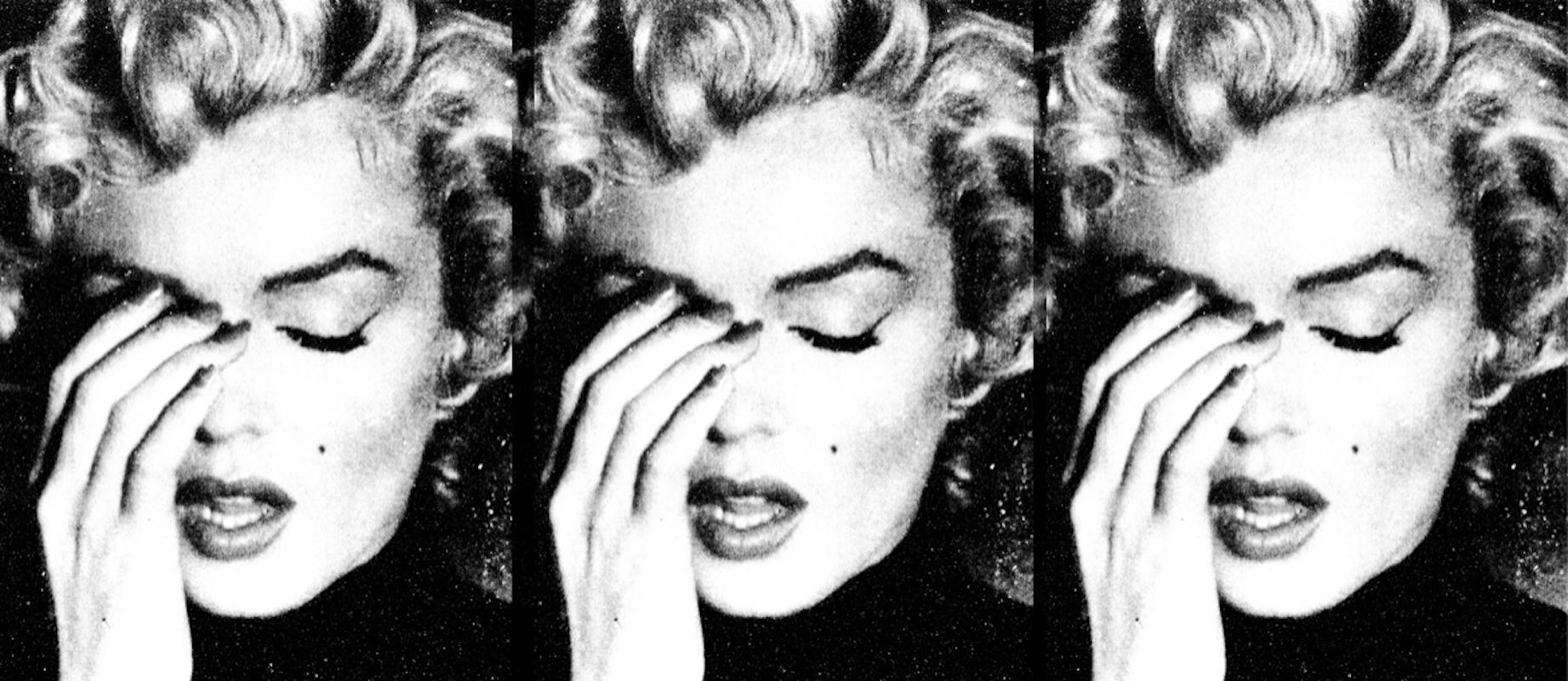 Marilyn Crying Triptychon-Revolver Weiß