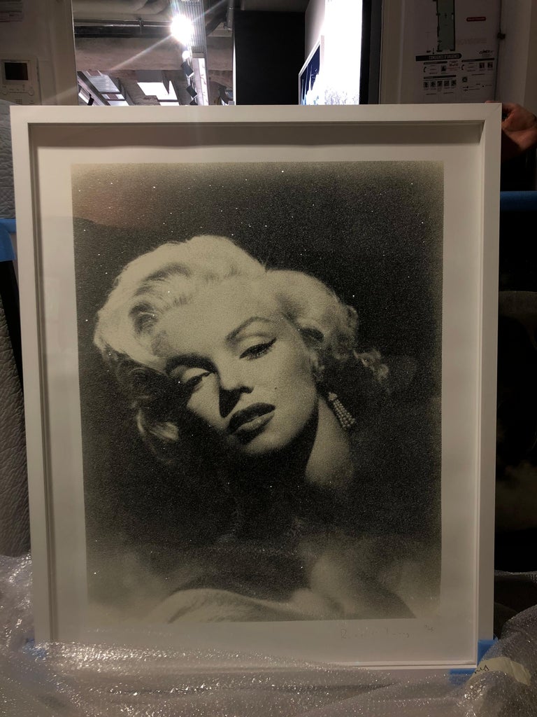 Marilyn Hope, 2010 screen print on paper with diamond dust, liquid gold and black edition 15 on 45
Limited edition , signed and numbered on the front 
Acrylic paint, enamel screen print with diamond dust on somerset paper.
Noteworthy collections