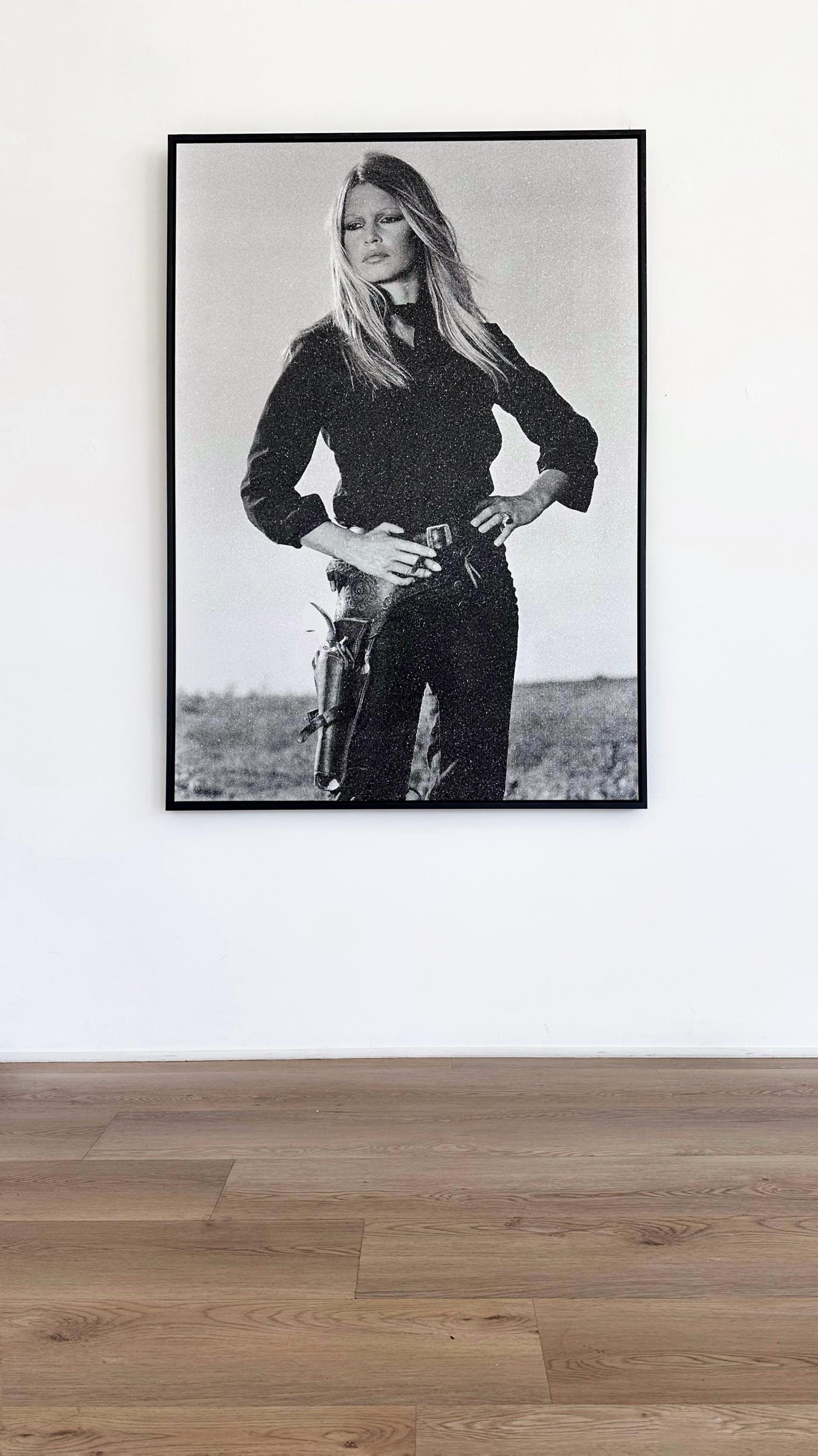 Bardot Cowgirl, Thunder White - Painting Contemporaneo di Russell Young