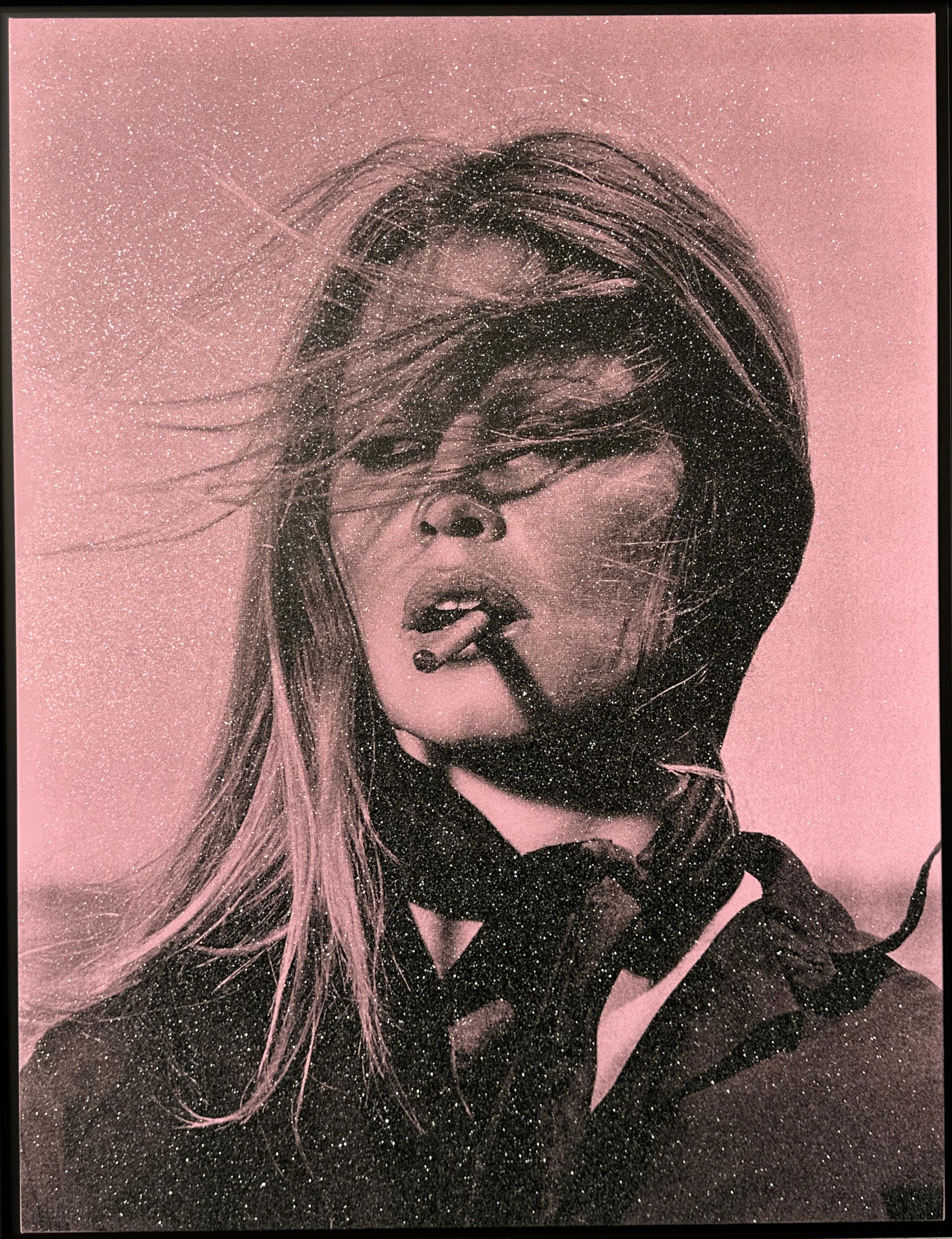 Bardot Supreme - Black Figurative Painting by Russell Young