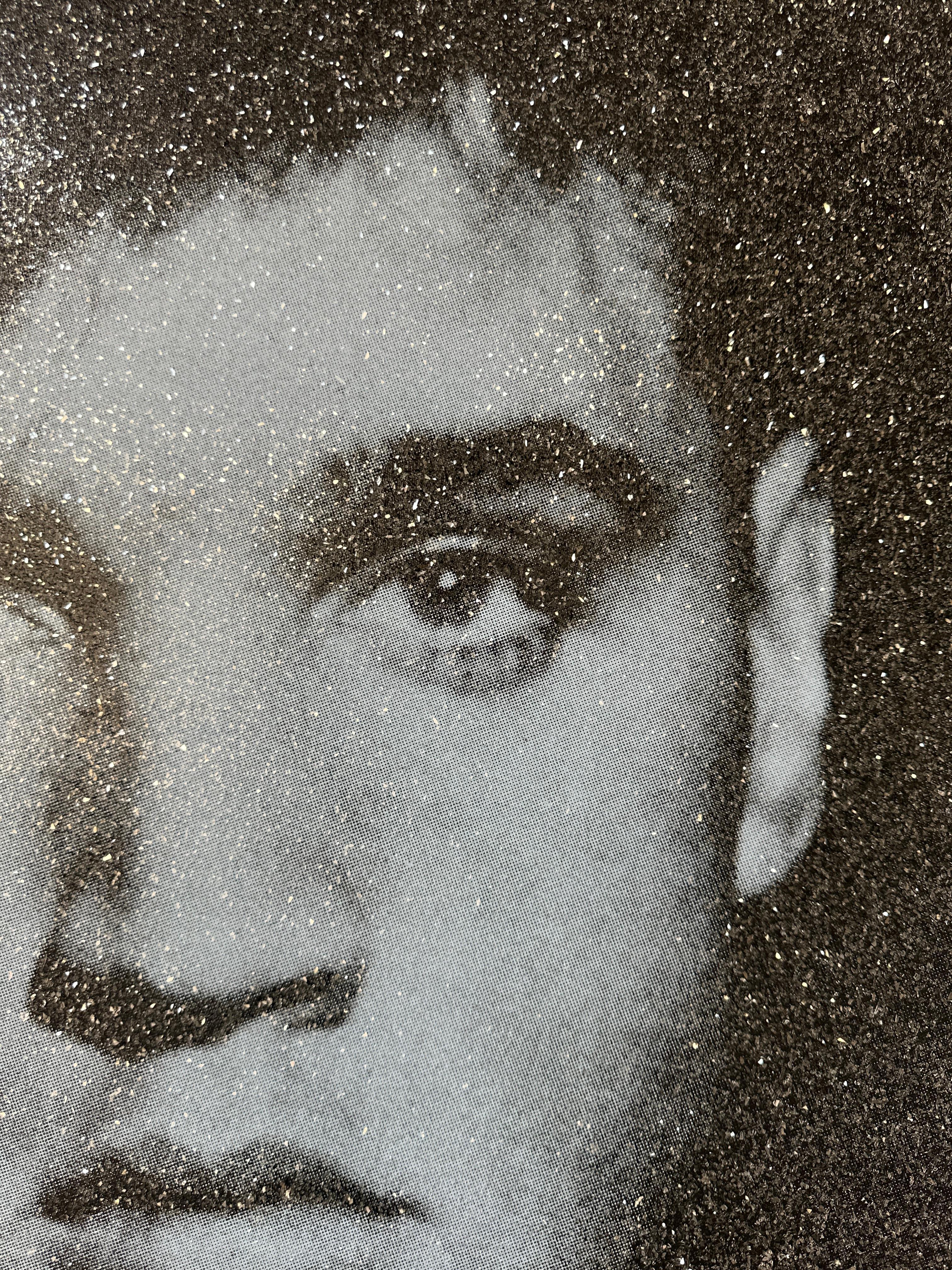 Elvis Heartbreak - Black Portrait Painting by Russell Young