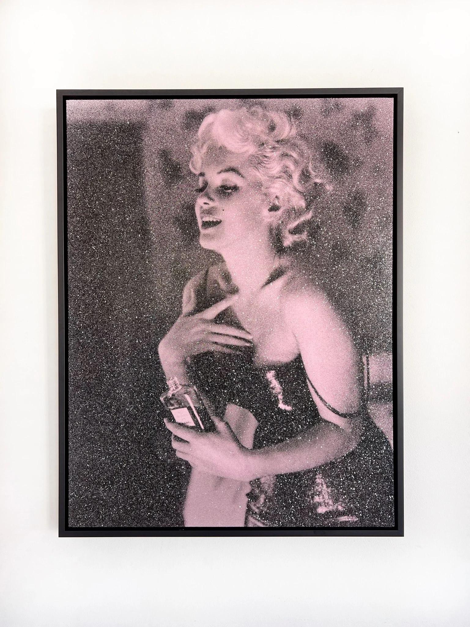 Marilyn Chanel, Misty Pink - Painting by Russell Young