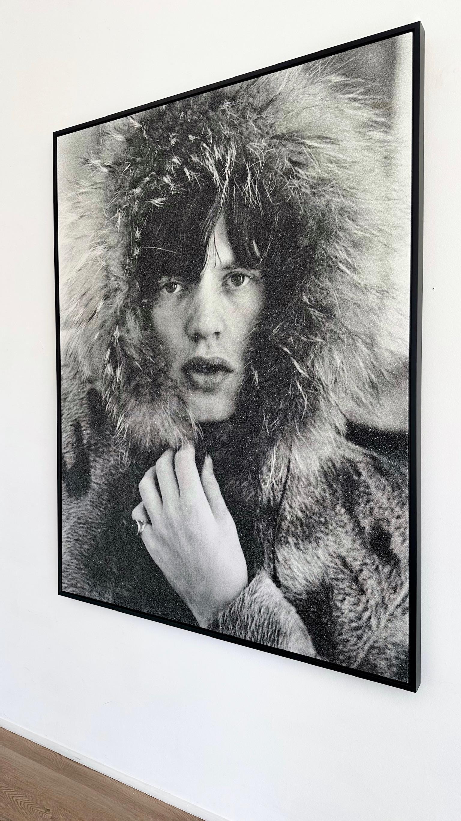 Mick Jagger, Heißweißes Weiß (Zeitgenössisch), Painting, von Russell Young