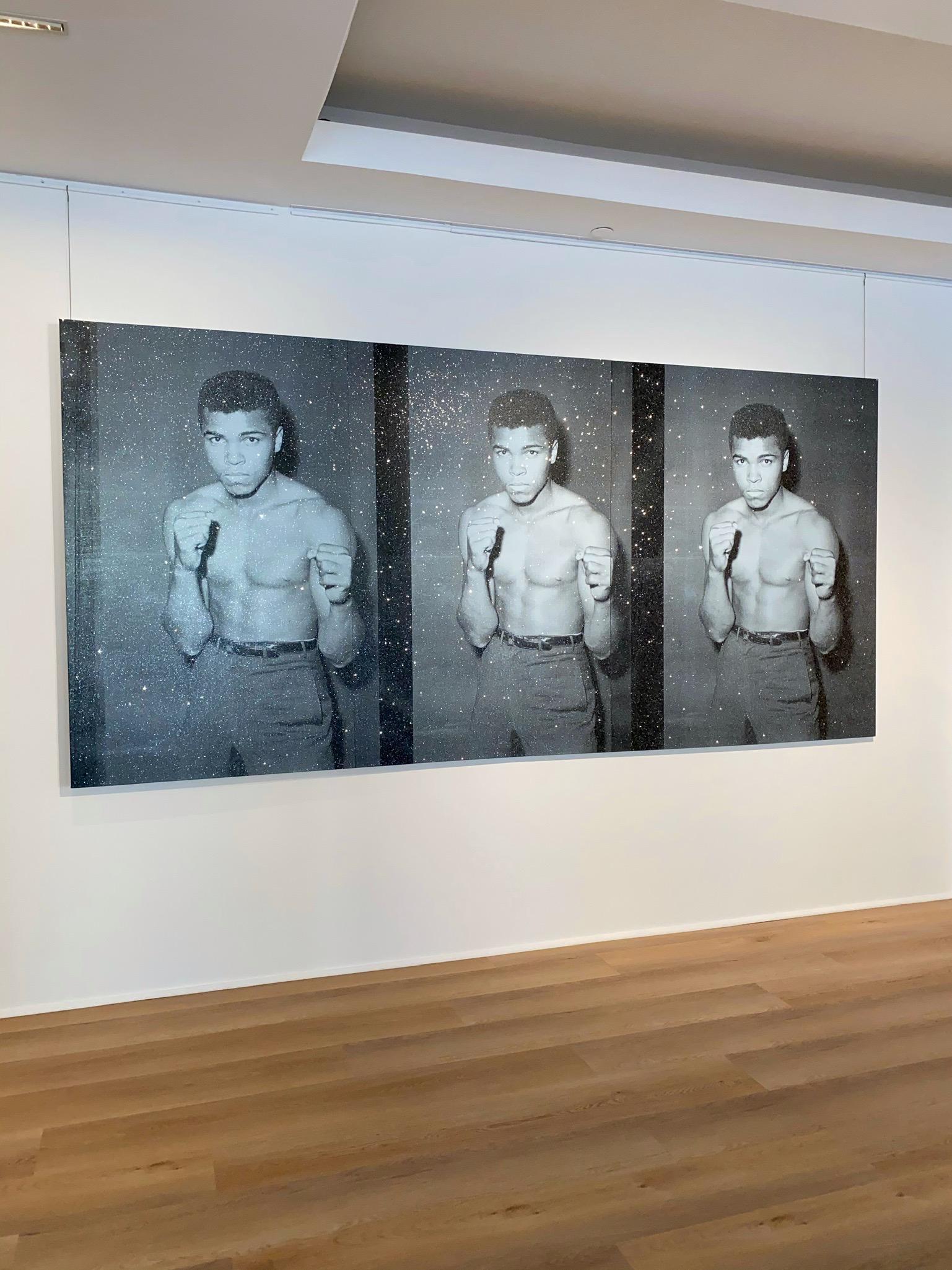 Ali, Triptych - Contemporary Photograph by Russell Young