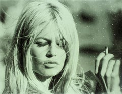 Bardot Azul Trueno con Polvo de Diamantes - Enmarcado