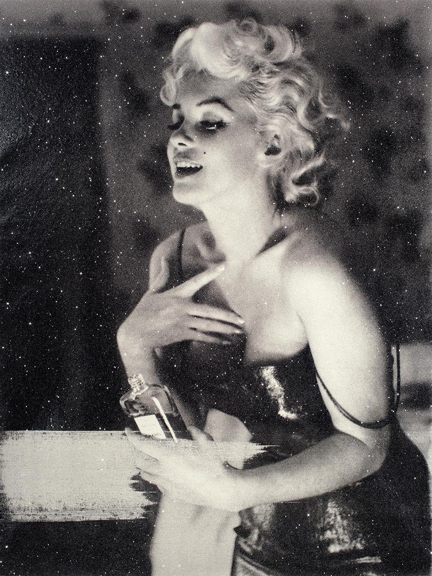 Marilyn Chanel, Floral White - Photograph by Russell Young