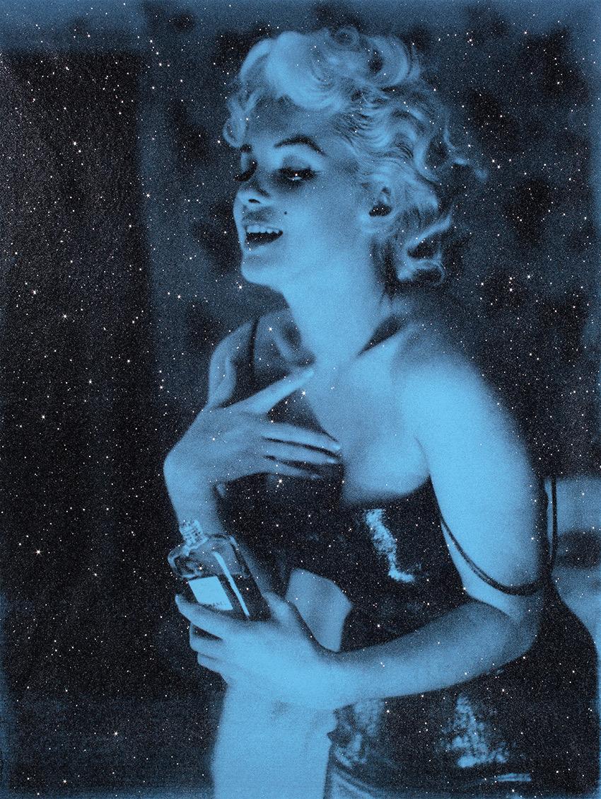 Marilyn Chanel, Orchid Blue - Photograph by Russell Young
