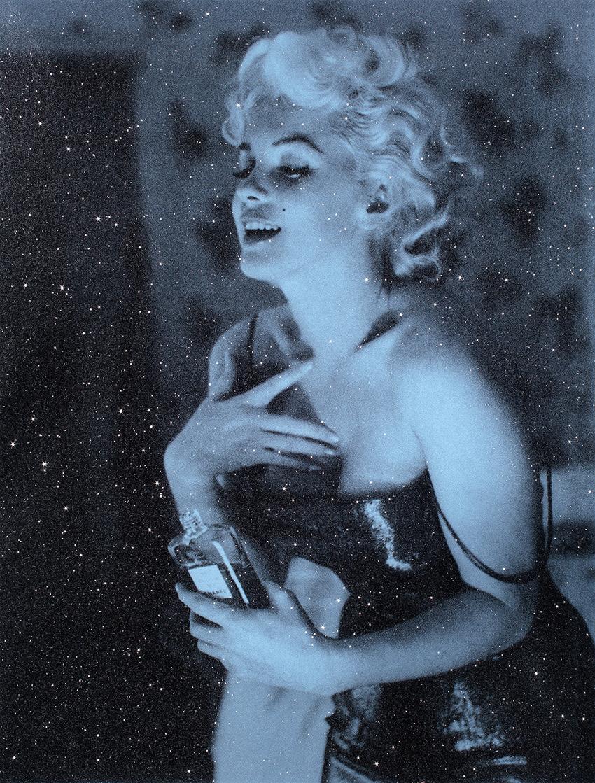 Marilyn Chanel, Space Blue - Photograph by Russell Young