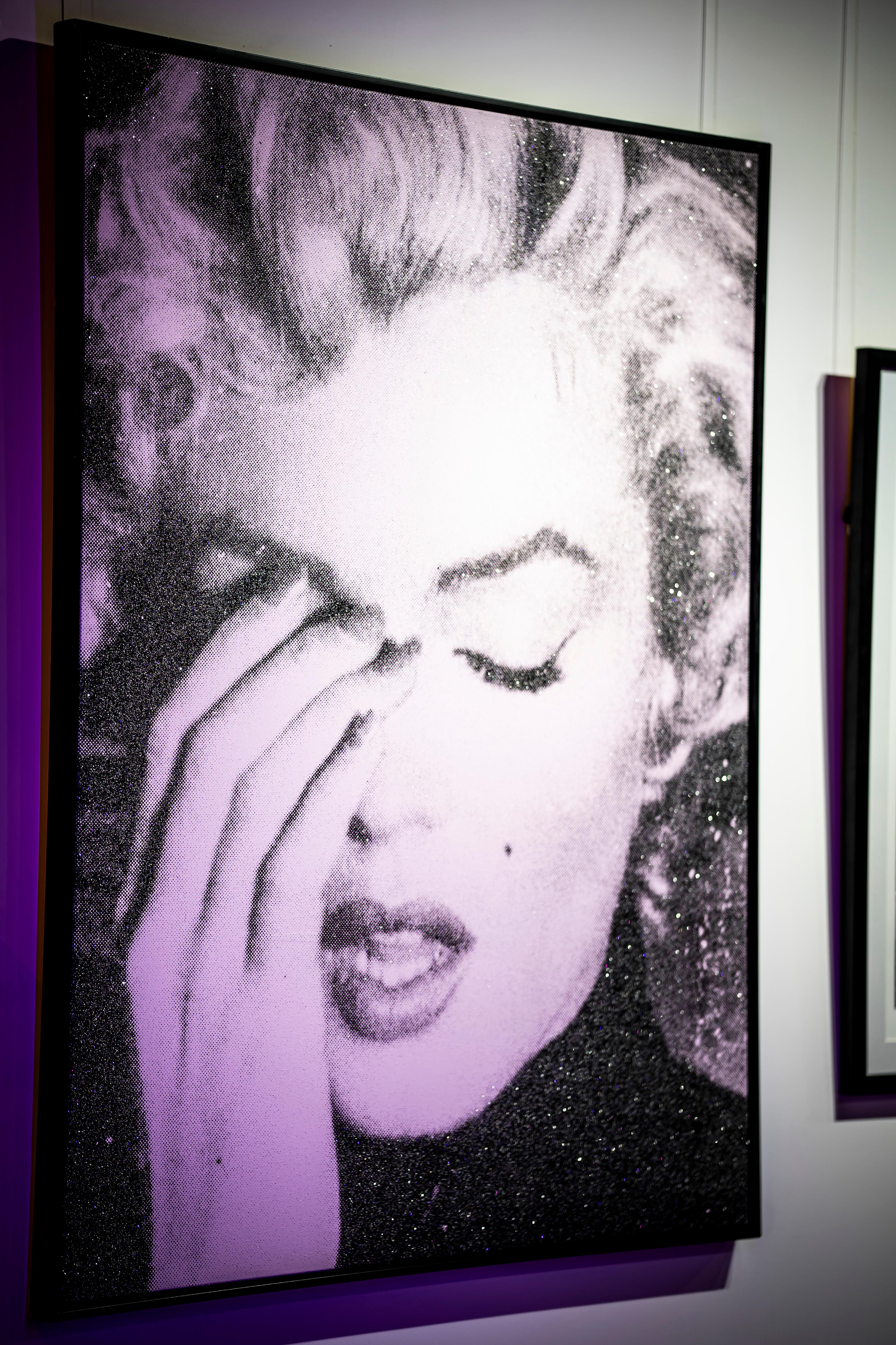Marilyn Crying - Gray Black and White Photograph by Russell Young