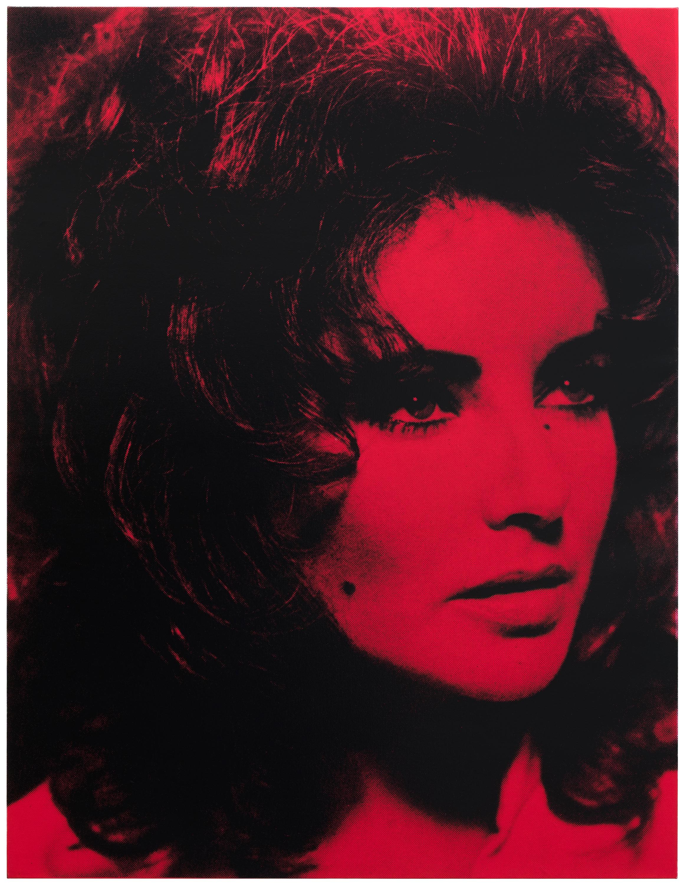 Portrait d'A Taylor - Sérigraphie pop art sur lin, 2008
