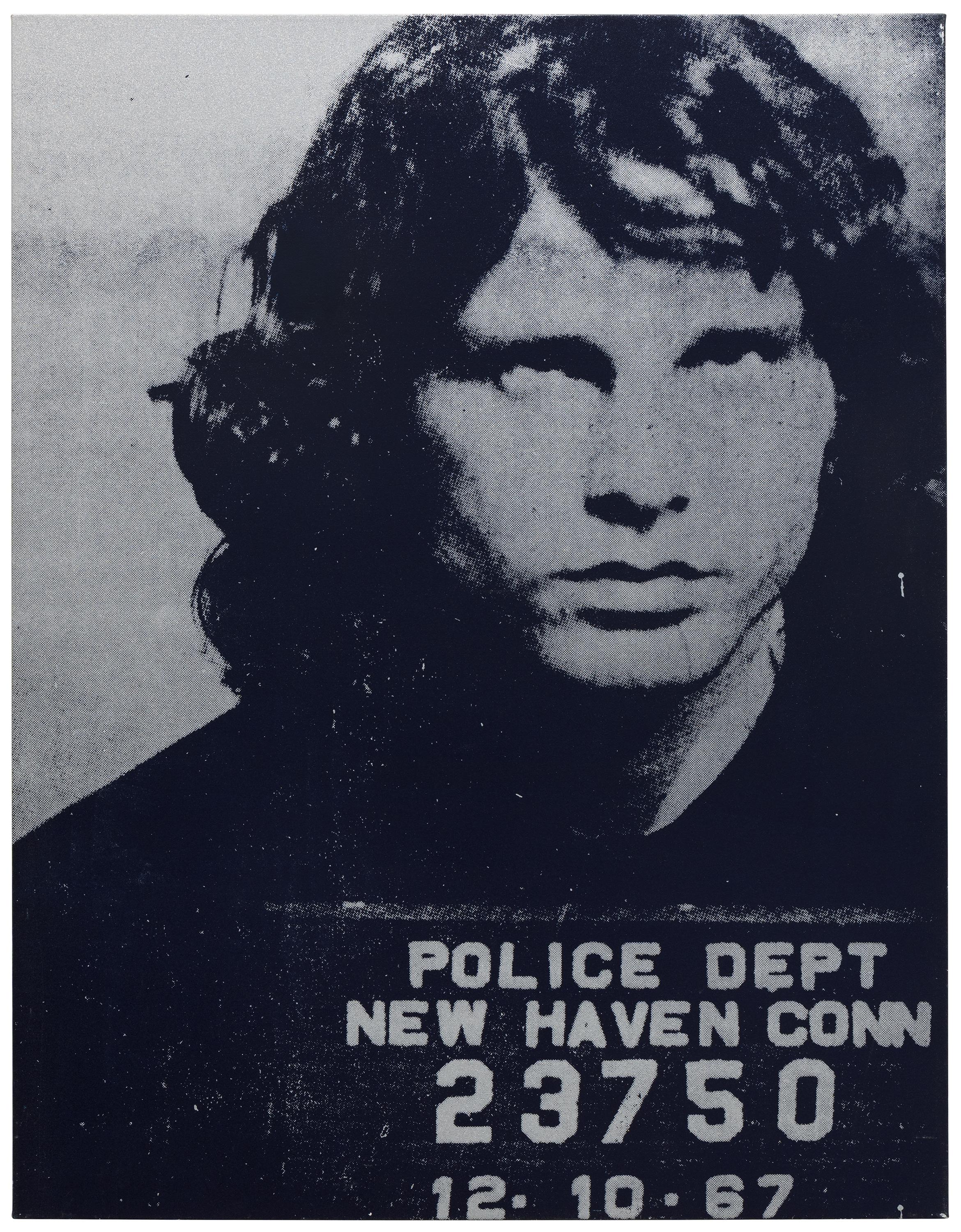 Jim Morrison - Portrait en sérigraphie acrylique sur toile, 2007