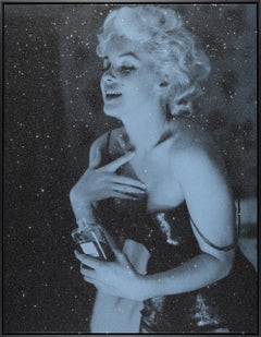 "Marilyn Chanel Diamond (Marmont Blue)" sérigraphie tirée à la main sur lin