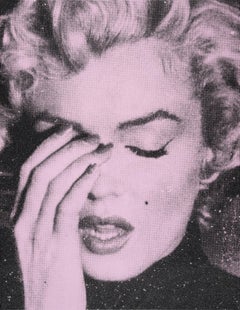 "Marilyn Crying Diamond (Marmont Pink)" hand-pulled screen print on linen