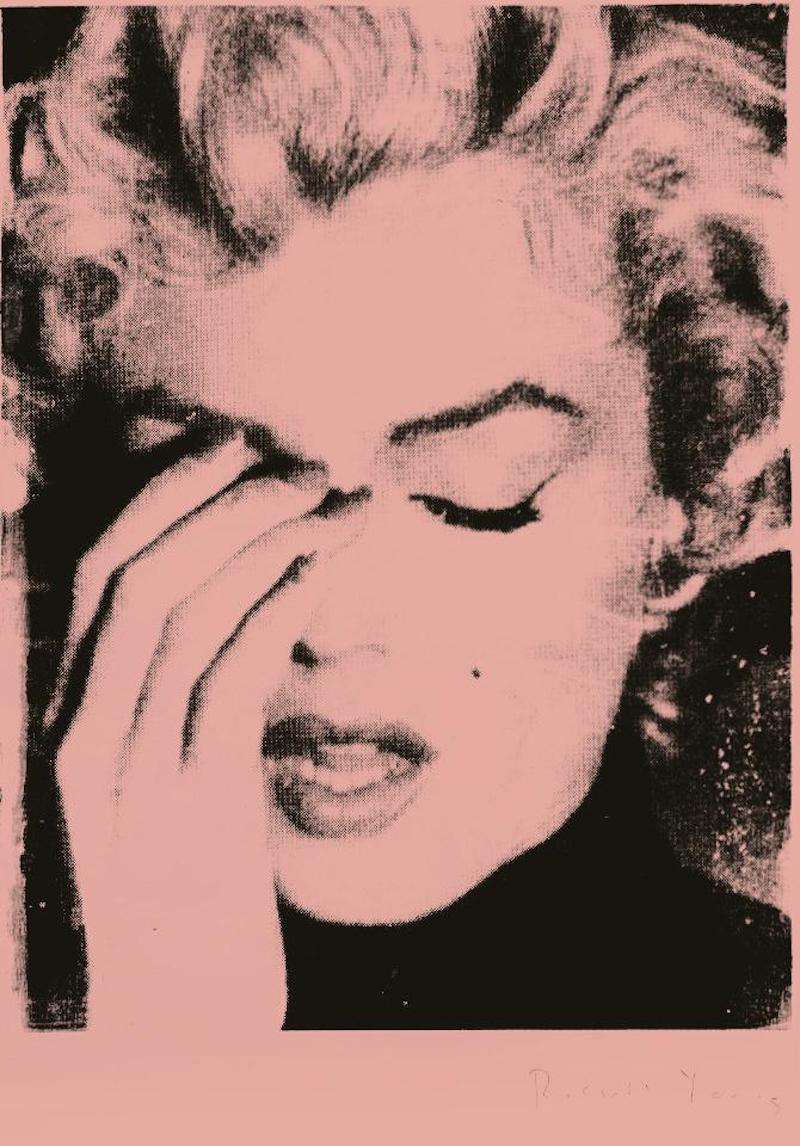 Russell Young Portrait Print - Marilyn Crying (Melrose Pink)