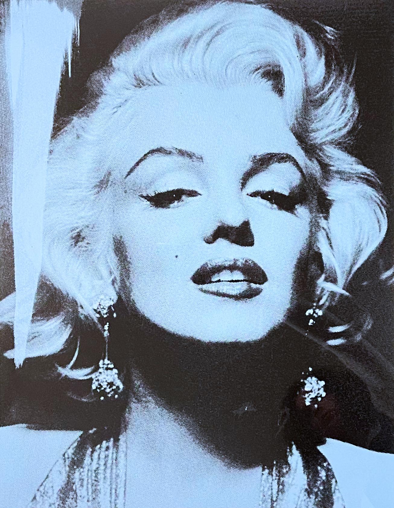Russell Young Figurative Print - Marilyn Portrait (Blue)