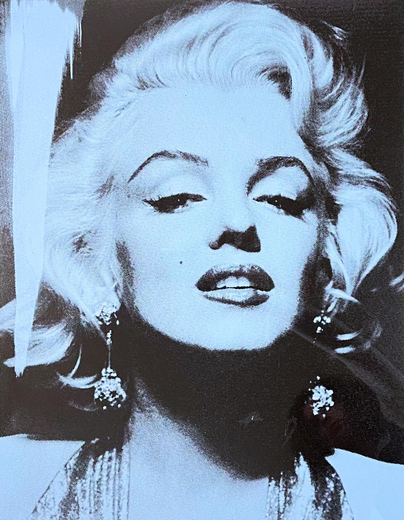 Figurative Print di Russell Young - Ritratto di Marilyn (blu)