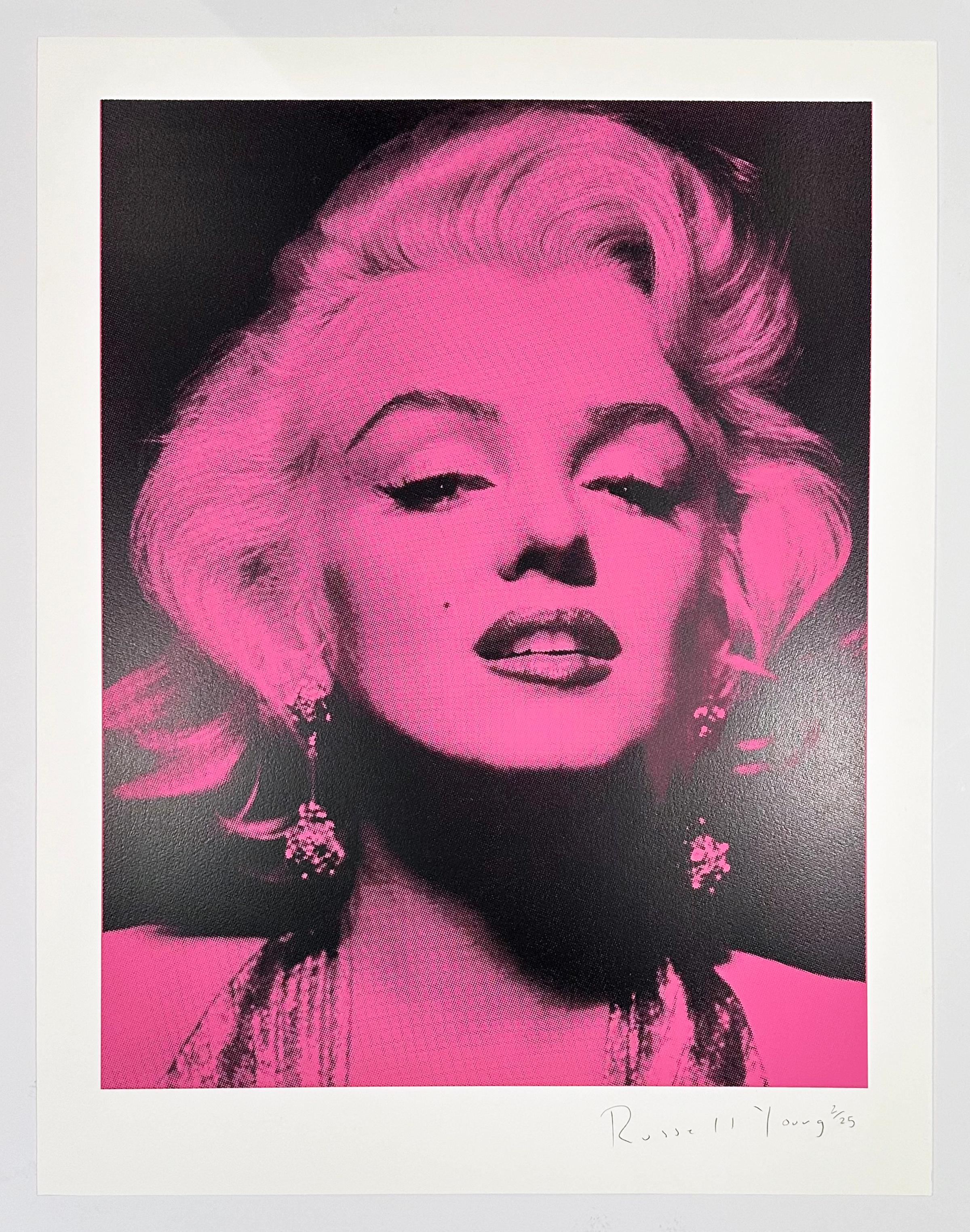 Marilyn Portrait (Magenta) - Print by Russell Young