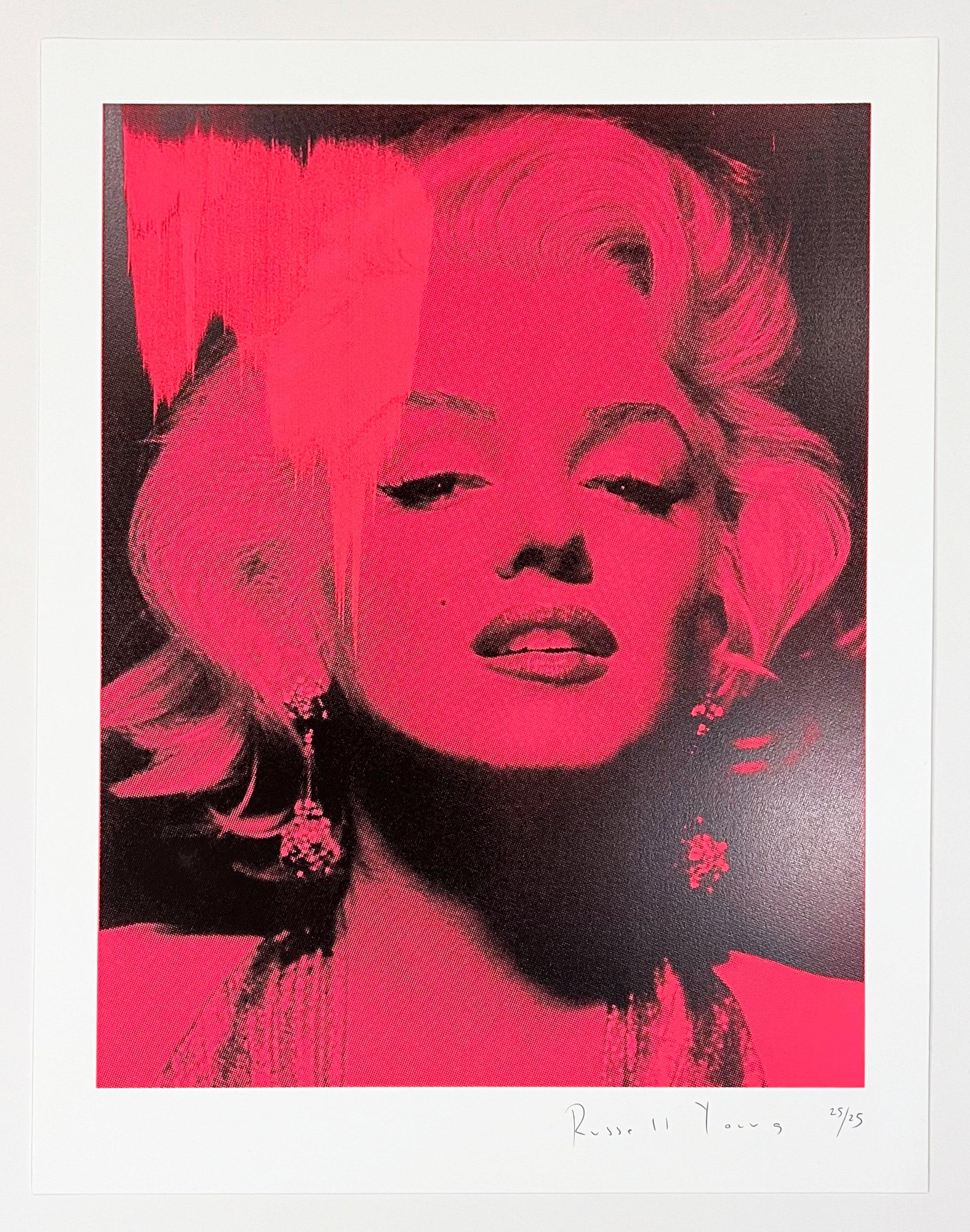 Portrait Marilyn (rouge) - Print de Russell Young