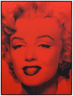 Marilyn Superstar - Retrato de Marilyn Monroe, Serigrafía Polvo de Diamante sobre Lienzo