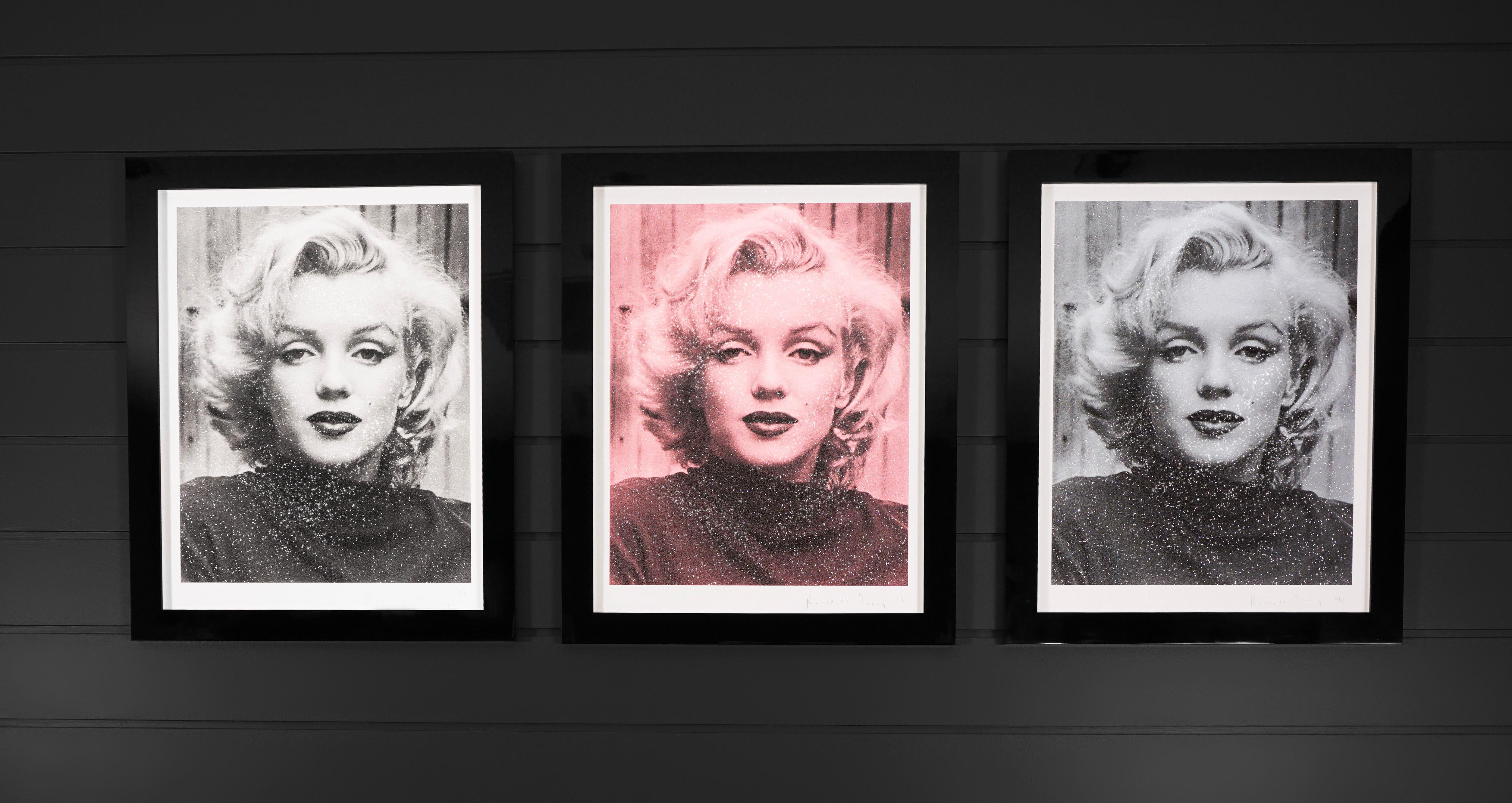 Russell Young, Marilyn with Diamond Dust in Black & White,  2019 2