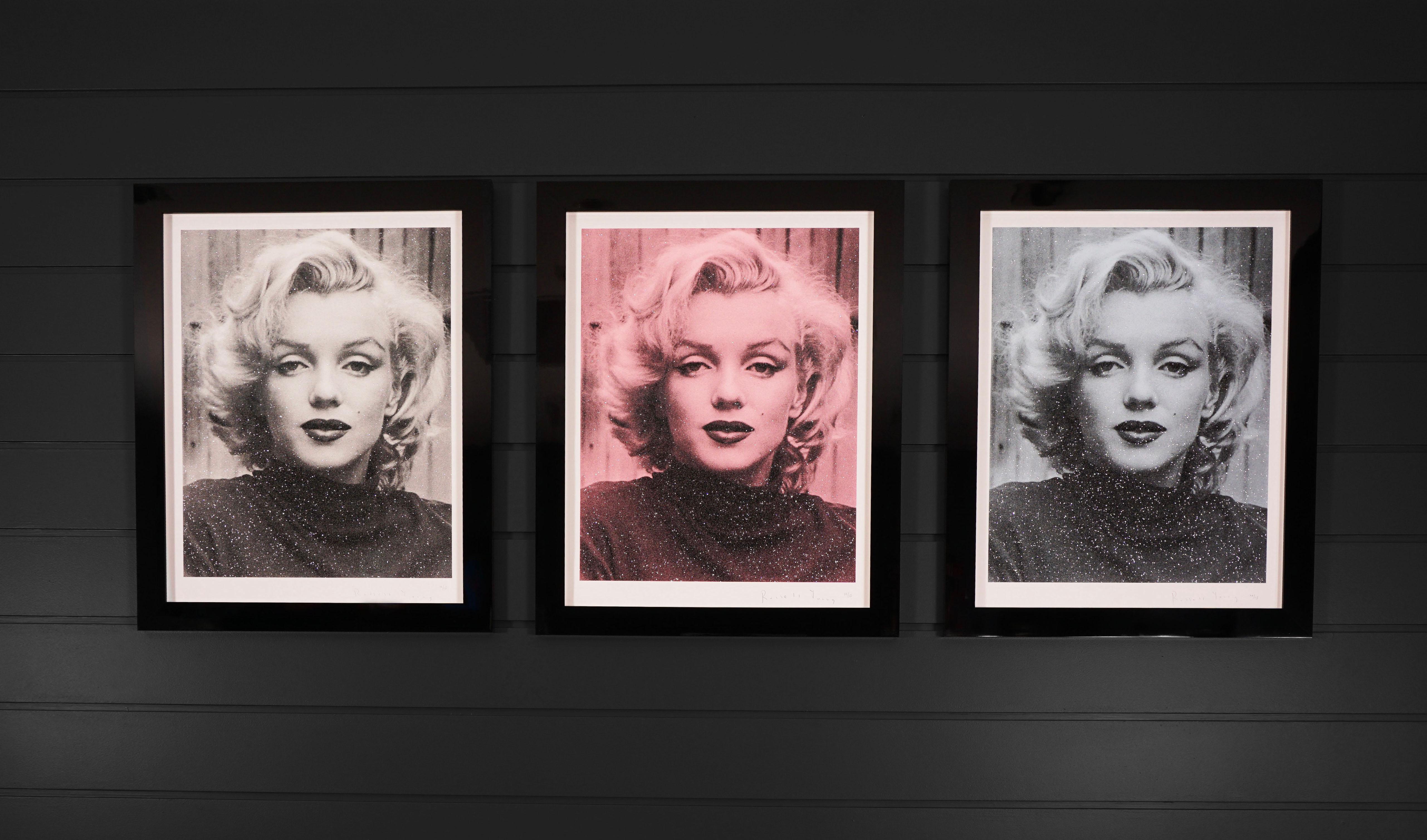 Russell Young, Marilyn with Diamond Dust in Black & White,  2019 3