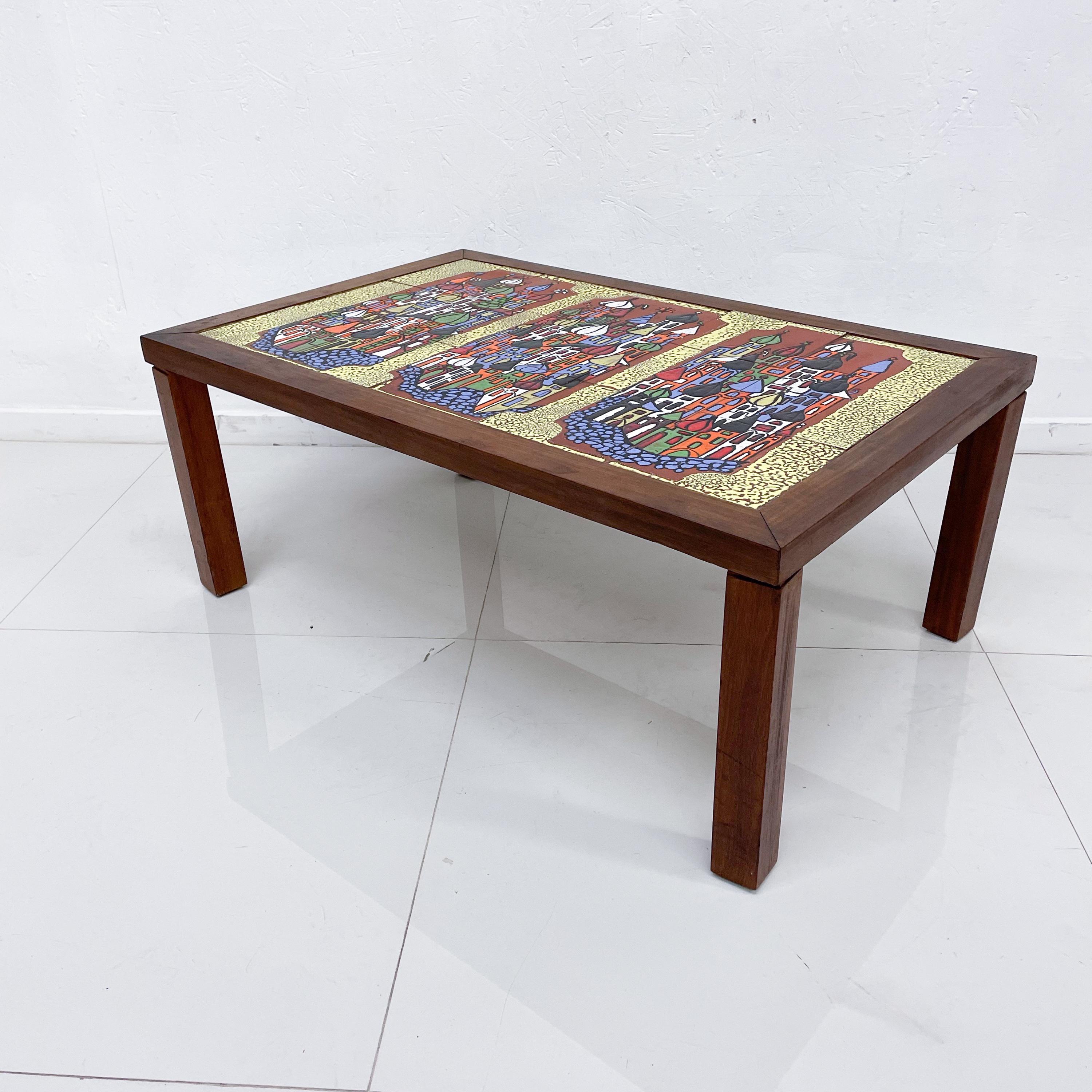 Mid-Century Modern 1970s Modern Russia Decorative Tiled Coffee Table Style Roger Capron