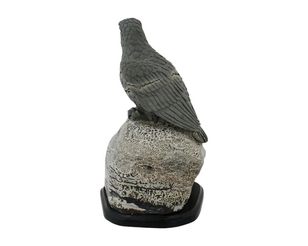 Russian Hand Carved Jasper Stone Eagle Sculpture For Sale 2
