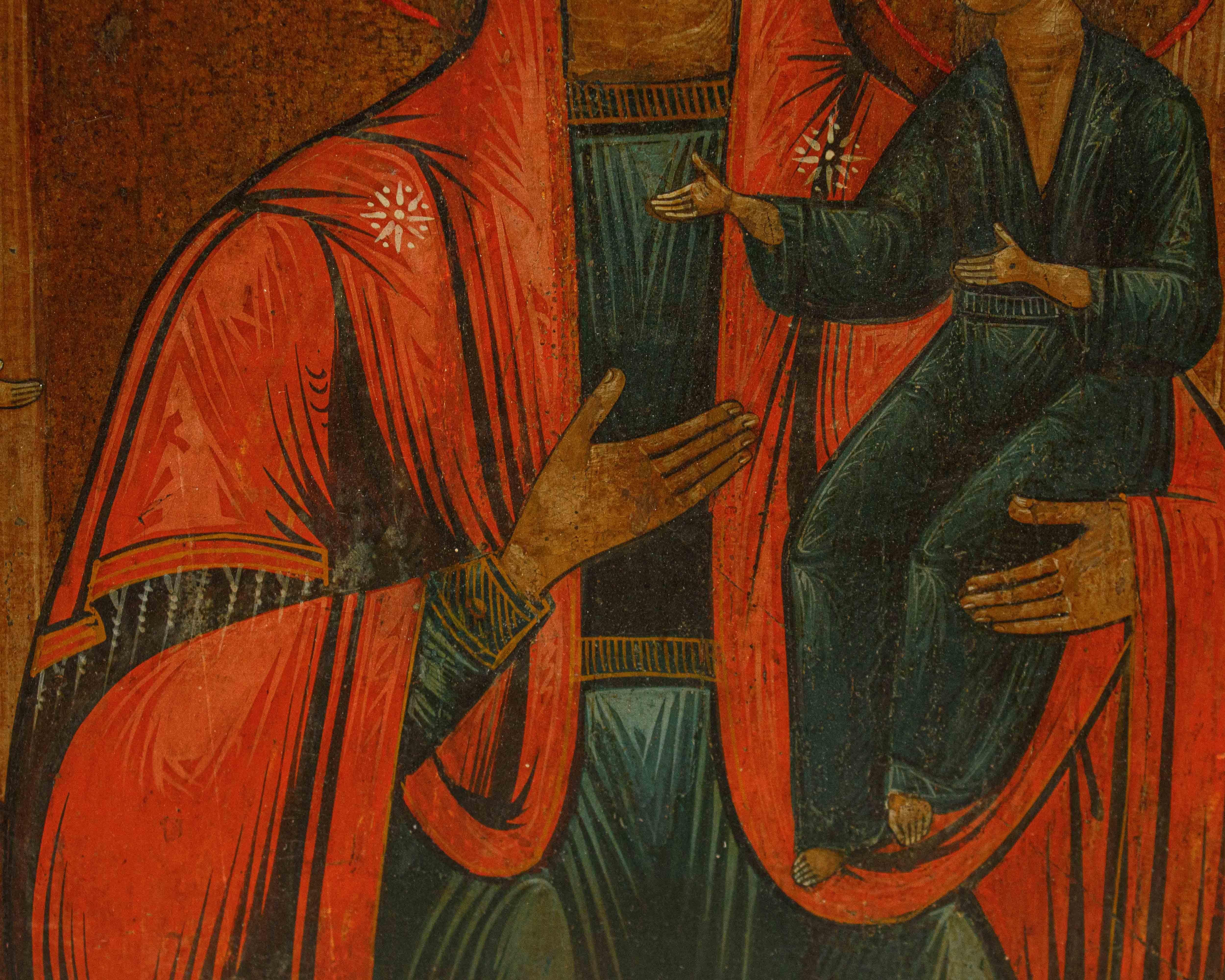 Russia, XIX secolo  Icona Madonna con Bambino e committente en vente 1