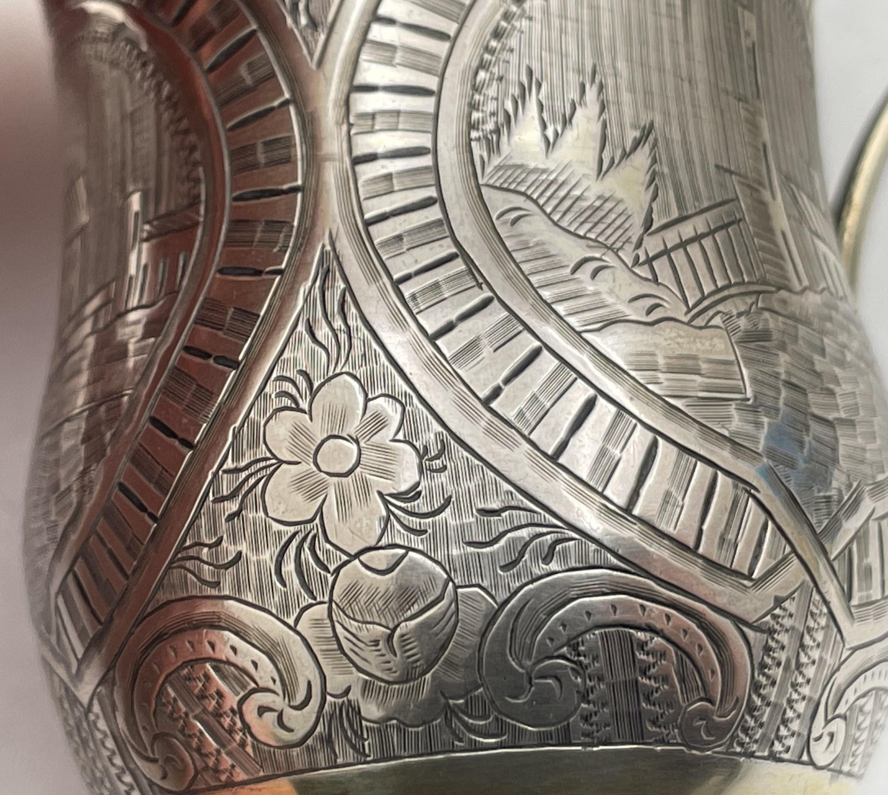 Mid-19th Century Russian 0.84 Silver 1851 Vodka Mug For Sale