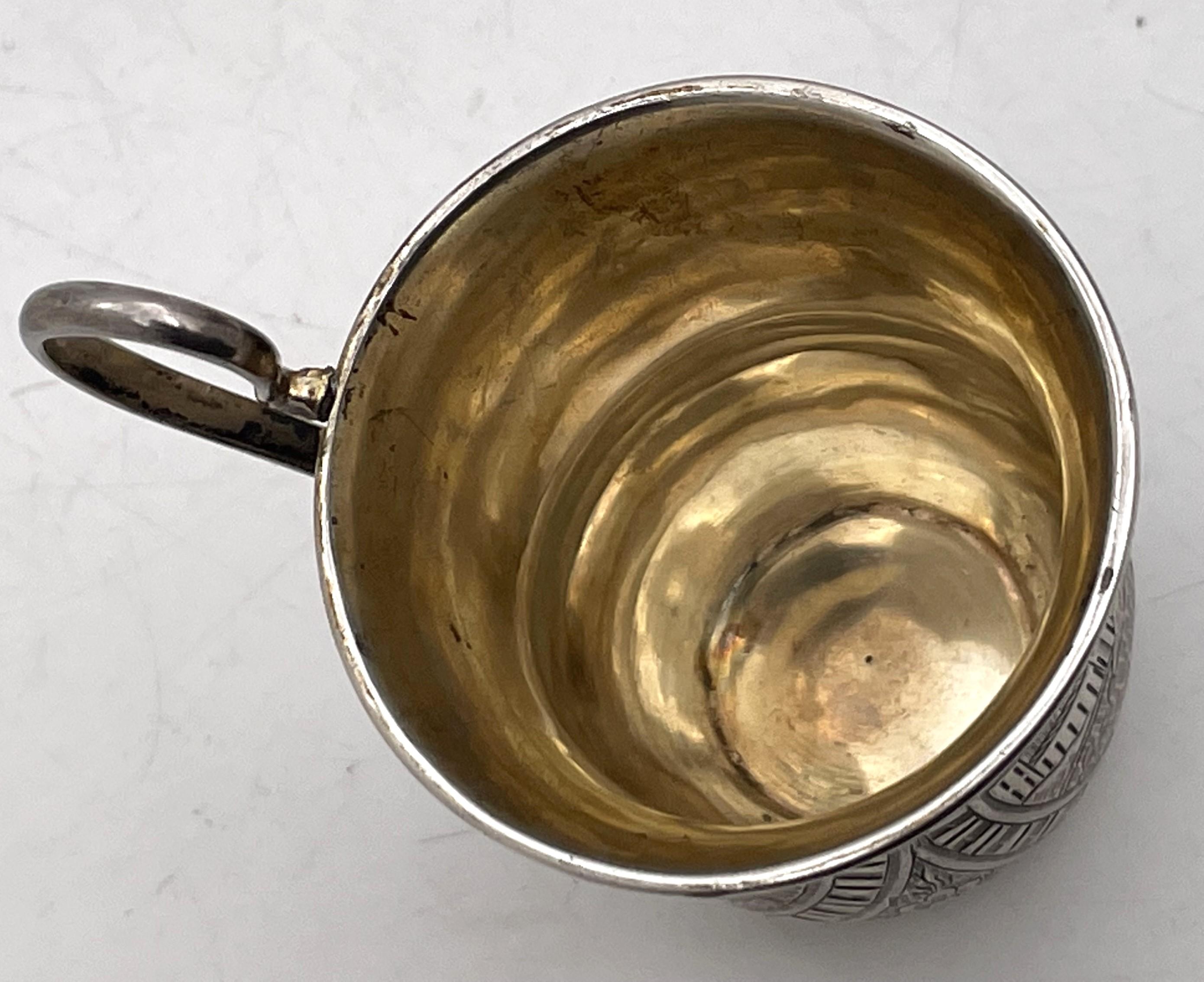 Taza rusa de vodka de 0,84 de plata de 1851 Silver en venta