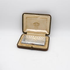 Russian 1912 St Petersburg Art Deco Presentation Box In 925 Sterling & 14Kt Gold