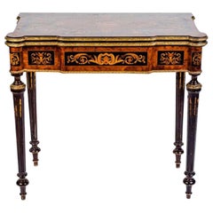 Russian 19th Century Marquetry Game Table, 1820