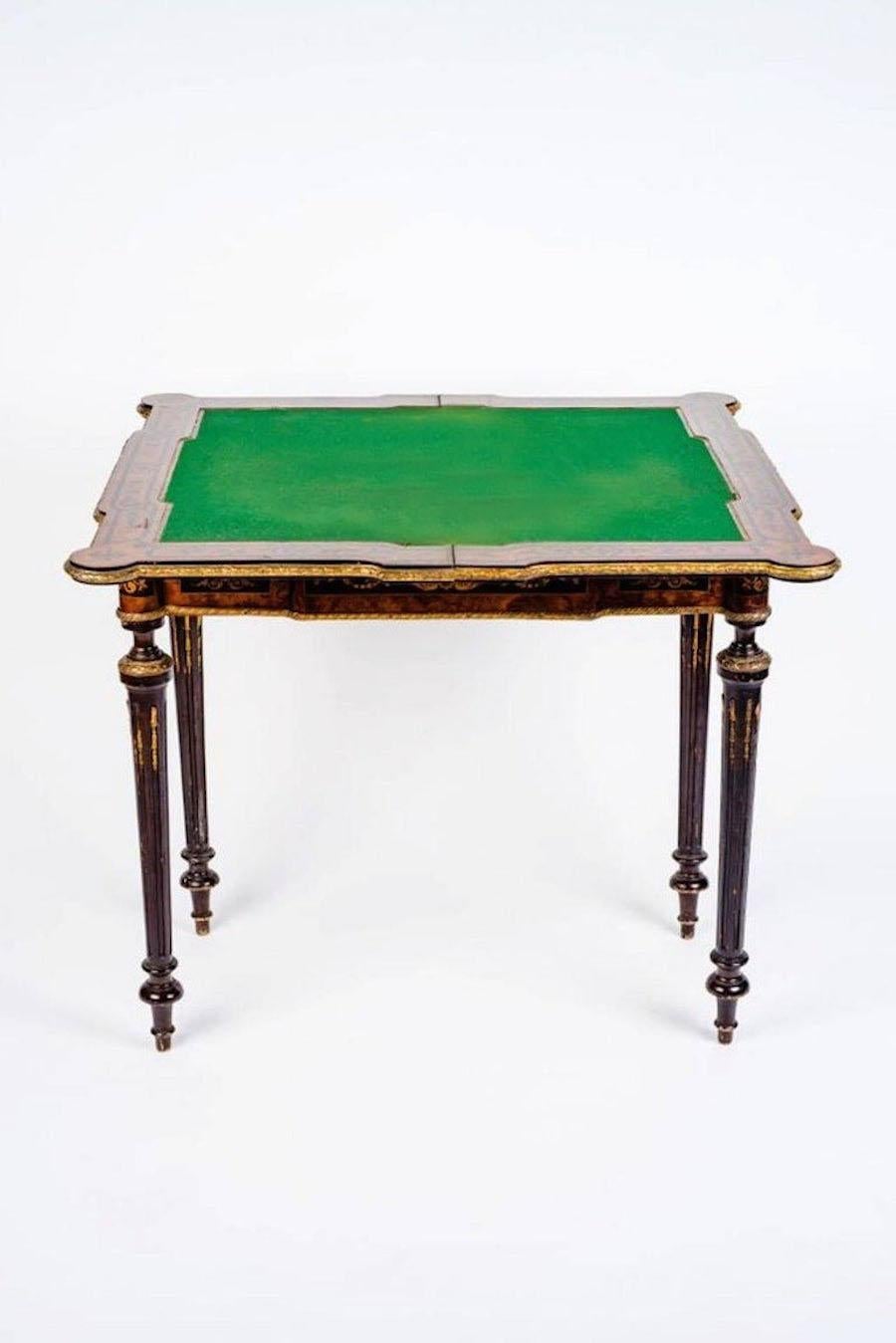 Wood Russian 19th Century Marquetry Game Table, 1820 For Sale