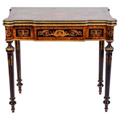 Russian 19th Century Marquetry Game Table, 1820