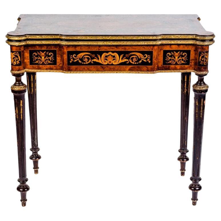 Russian 19th Century Marquetry Game Table, 1820 For Sale