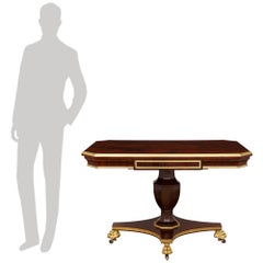 Russian 19th century Neo-Classical st. Mahogany, Giltwood and Brass side/center