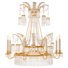Russian 19th Century Neoclassical St. Ormolu, Crystal, Glass & Mirror Chandelier