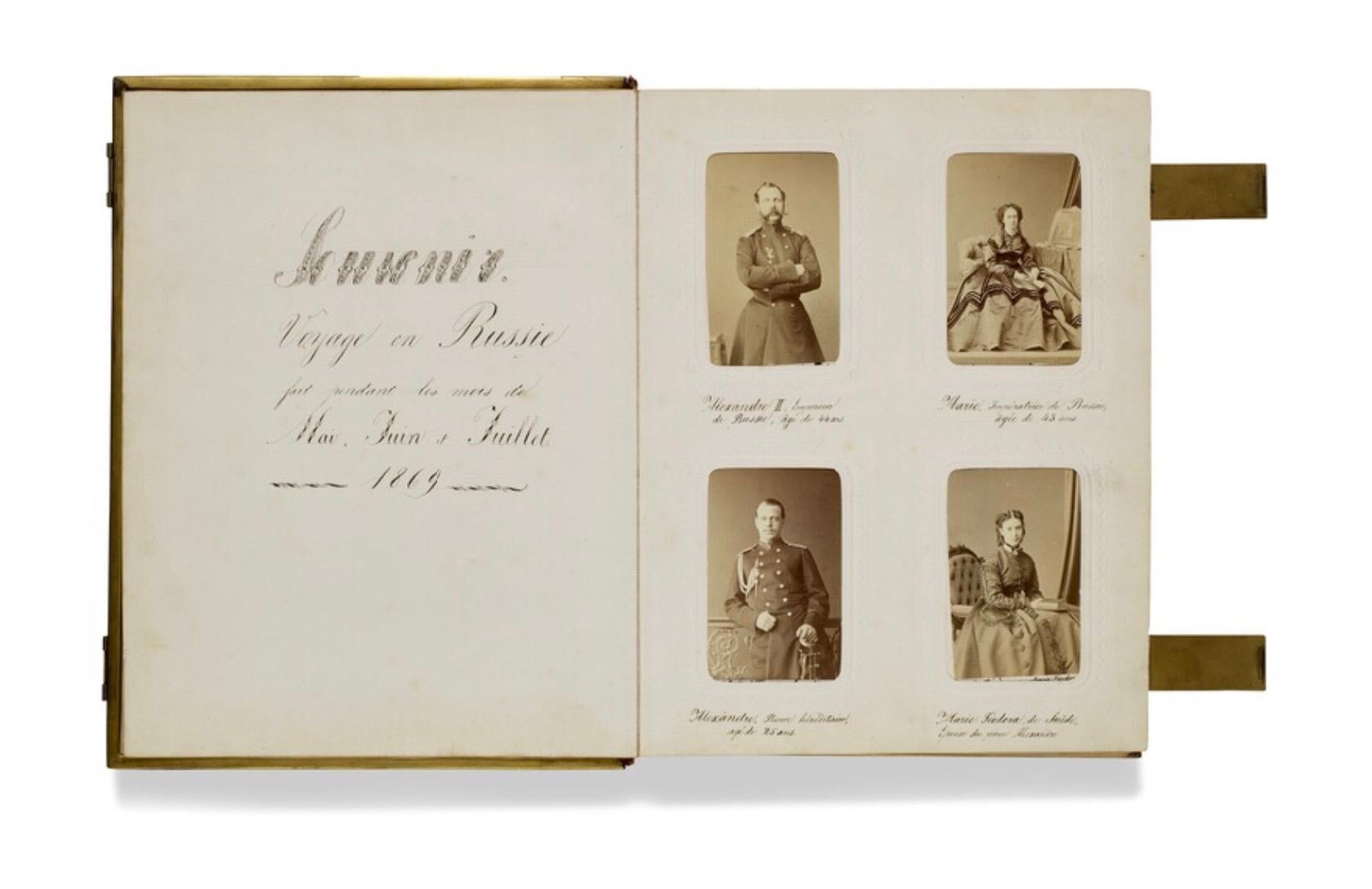 Russian 19th Century Photo Album, 1860s, a Russian Traveller's Album In Fair Condition In Stockholm, SE