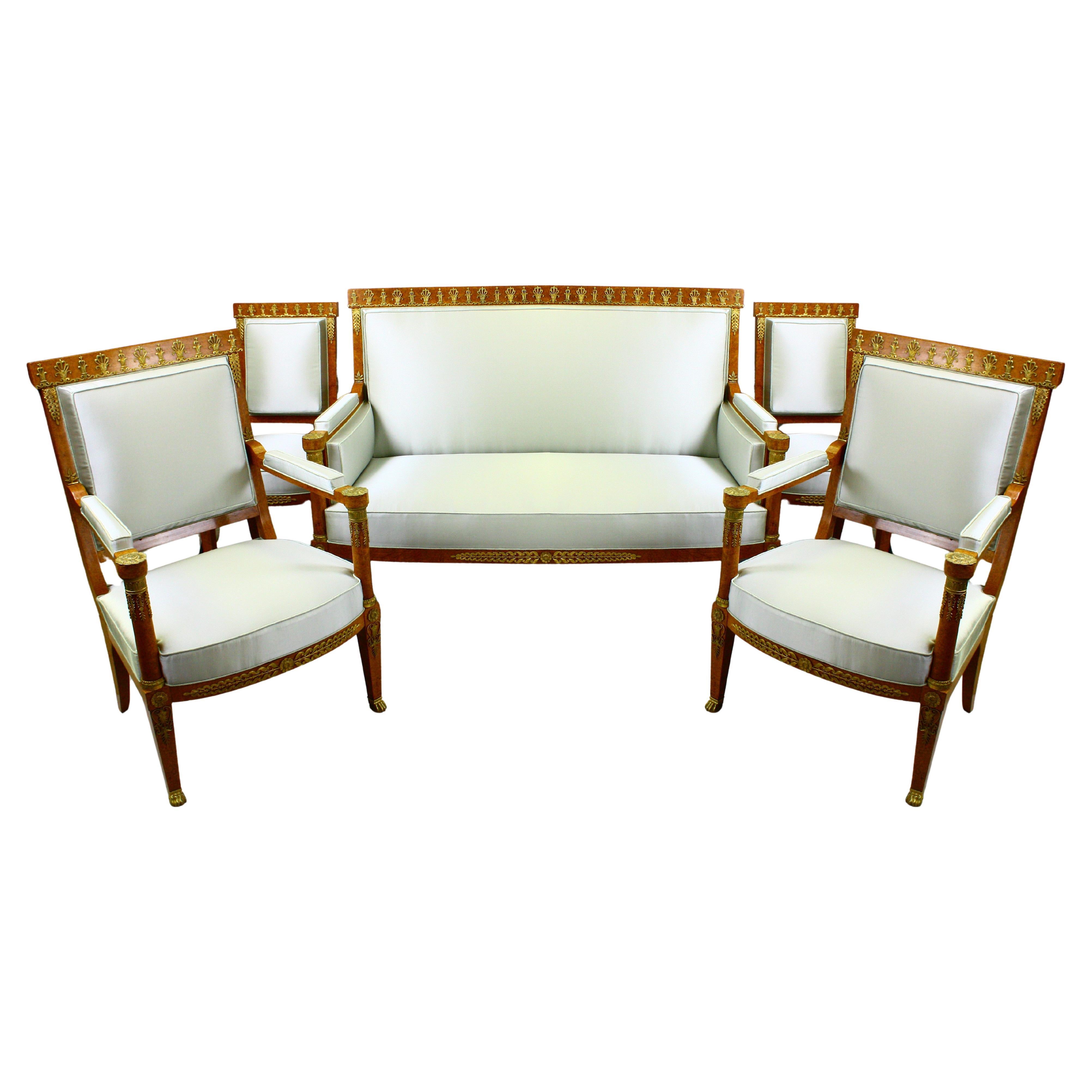 Russian 19th-century Restauration Salon (8 pieces) For Sale