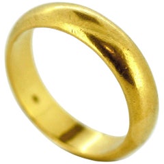 Russian 23 Karat Yellow Gold Men's Wedding Ring Band, Russia, 1940s