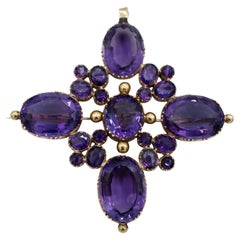 Croix en améthyste russe en or 18ct