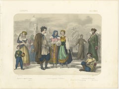 Russian and Finnish Costumes – Peasants and Nobility of St. Petersburg, c.1845