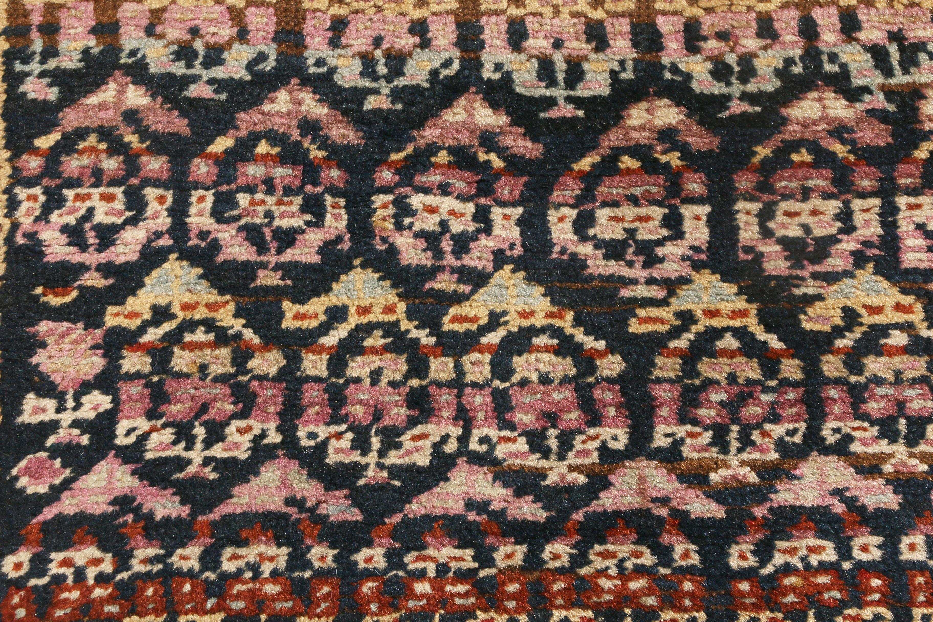 Hand-Knotted Russian Antique Karabagh Runner Rug by Rug & Kilim For Sale