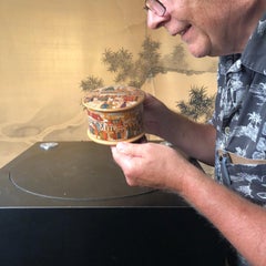 Russian Arts And Crafts Antique Kustar Painted Tobacco Box, 1930