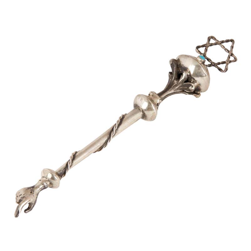 Russian Antique Silver Jewish Torah Pointer, Late 19th Century at 1stDibs
