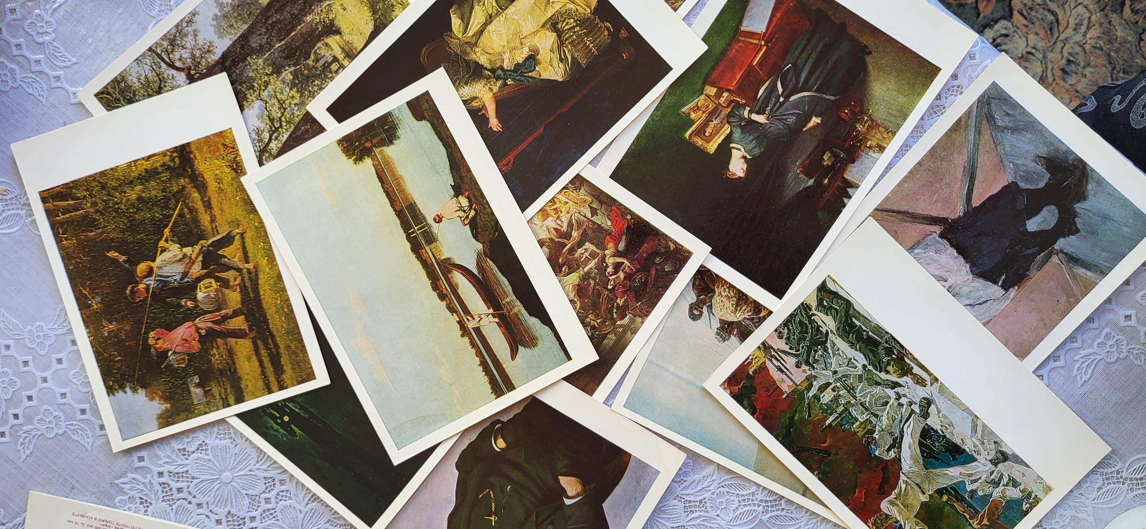 Héritage de l'art russe : Cartes postales anciennes du Musée national russe 'circa 1978, 1j04 Bon état - En vente à Bordeaux, FR